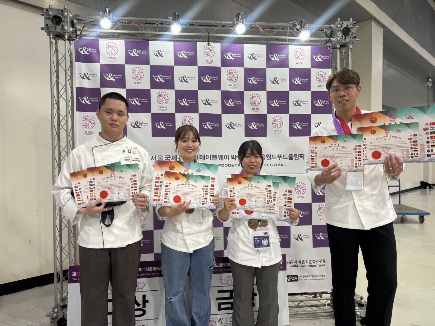 南臺科技大學餐旅管理系學生創佳績 勇奪2024韓國世界美食奧林匹克大賽3金3銀2銅