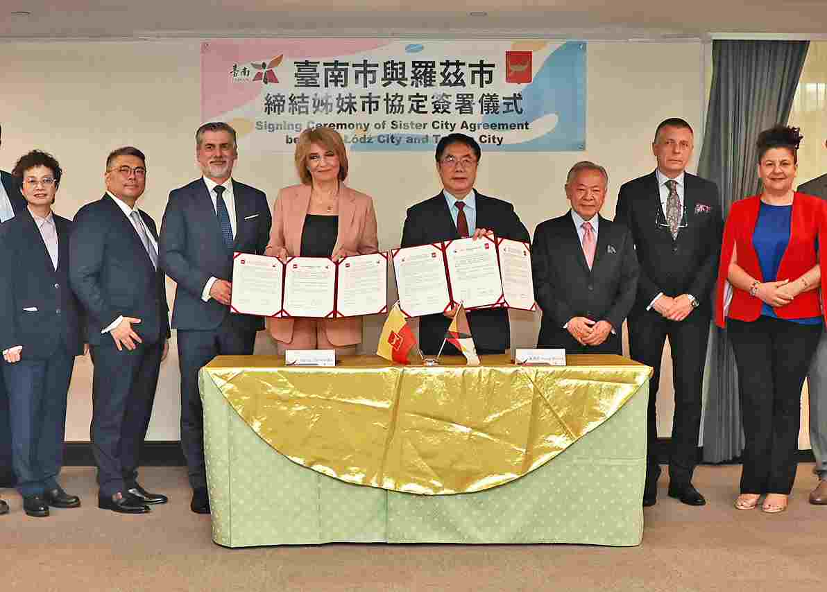 奇美食品公司促成臺南與波蘭羅茲市締結姊妹市 以民間力量拓展城市外交