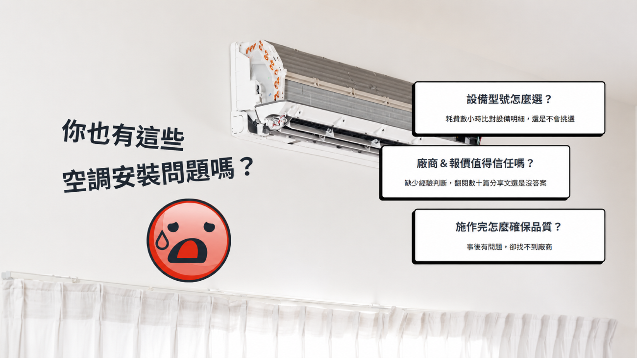圖片02 _ 拒絕冷氣安裝拆盲盒!速購意以透明報價、公開評價與自選廠商機制,協助消費者降低安裝決策門檻 圖片02 _ 拒絕冷氣安裝拆盲盒!速購意以透明報價、公開評價與自選廠商機制,協助消費者降低安裝決策門檻