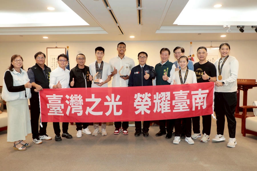 亞青運40面獎牌創紀錄　黃偉哲讚台南選手展現國際級實力