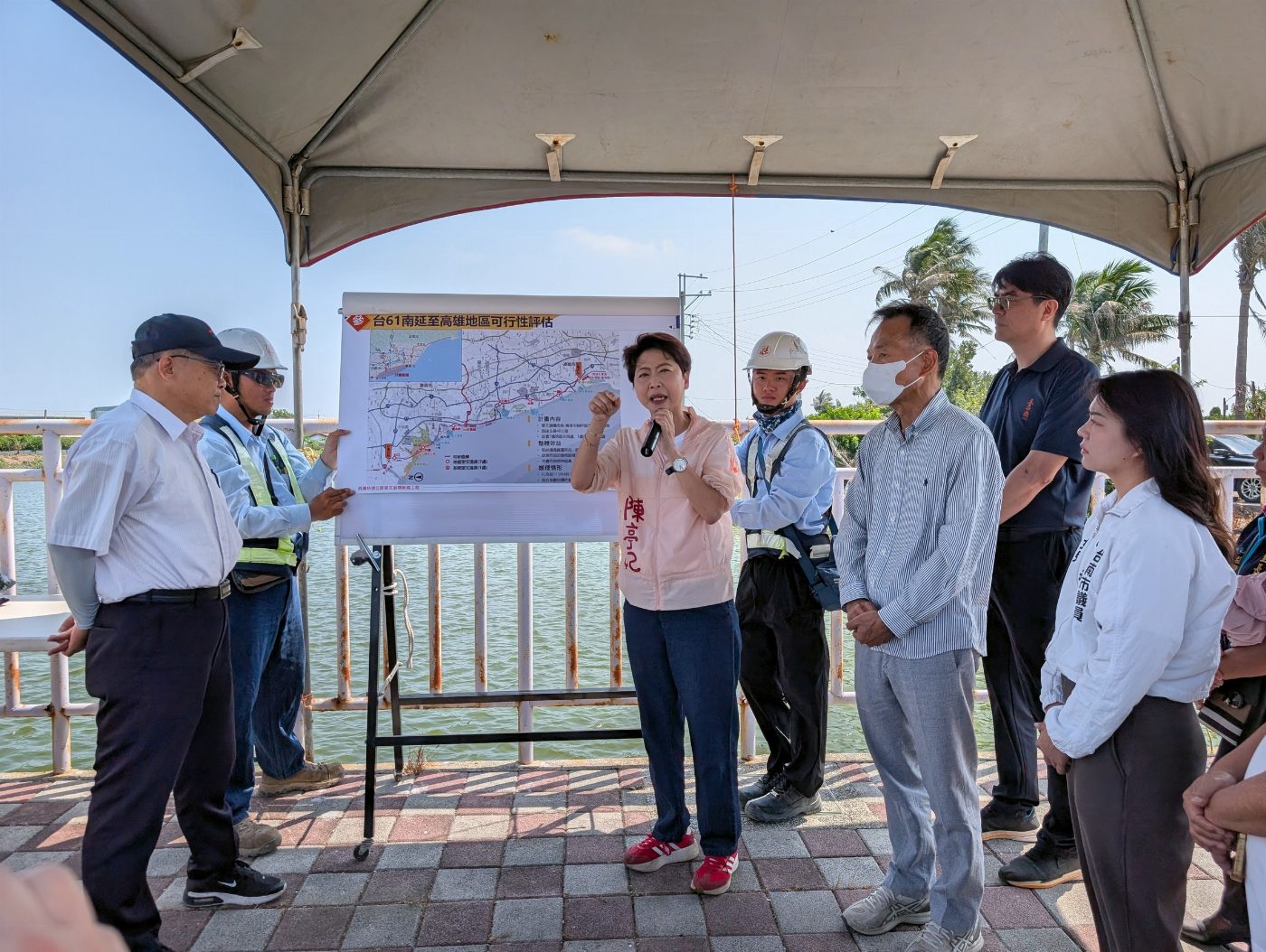 陳亭妃緊盯台61線曾文溪景觀大橋工程進度 要求118年底前務必完工 才能繼續台61連接台86的工程
