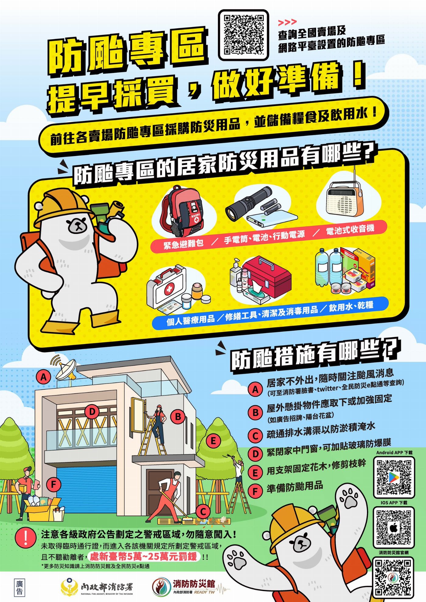 強烈颱風「巴威」來勢洶洶！臺南市政府消防局完成防颱整備　籲市民朋友切勿掉以輕心