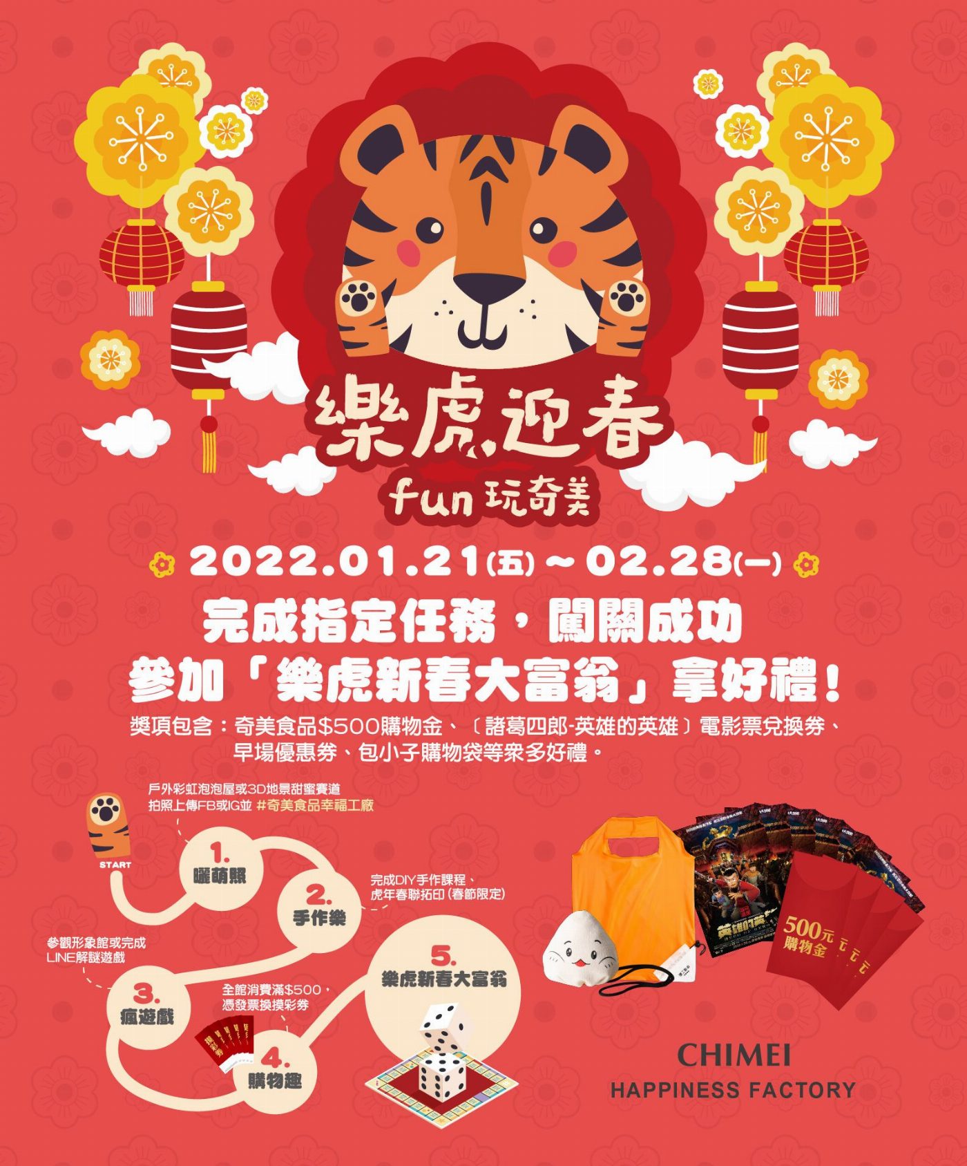 奇美食品幸福工廠推出樂虎迎春fun玩奇美活動 電趣闖關抽好禮