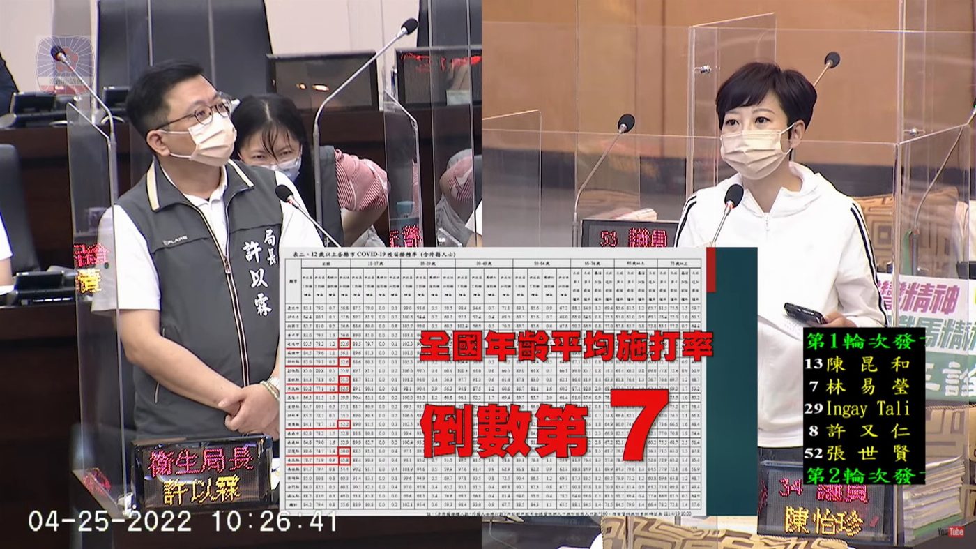疫苗、快篩吃緊 市議員陳怡珍籲衛生局做好準備