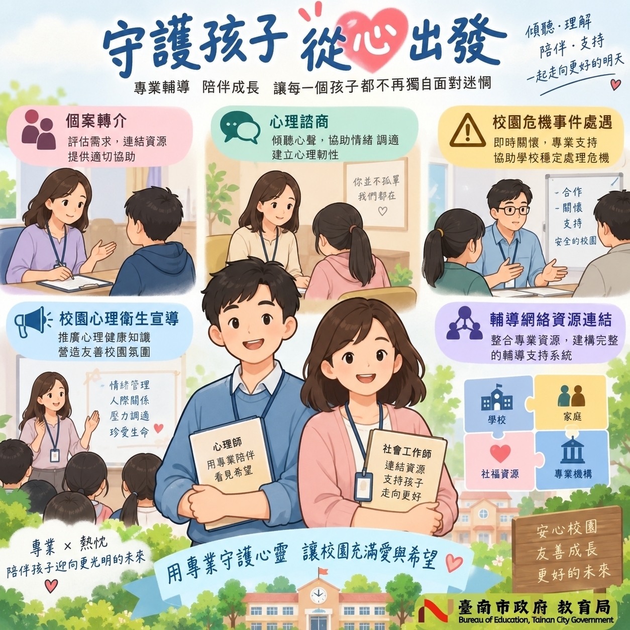 教育局力邀專業輔導夥伴 陪伴學生 創造更好校園環境