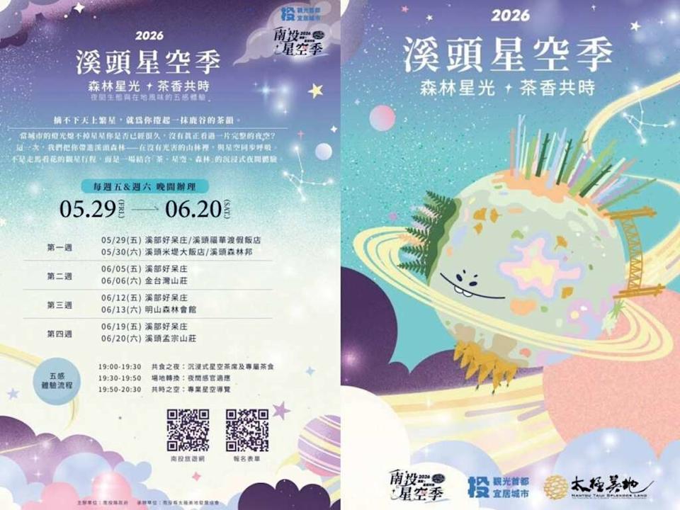 南投星空季擴大四大觀光軸線 跨區合作 打造夜間療癒旅遊新景點