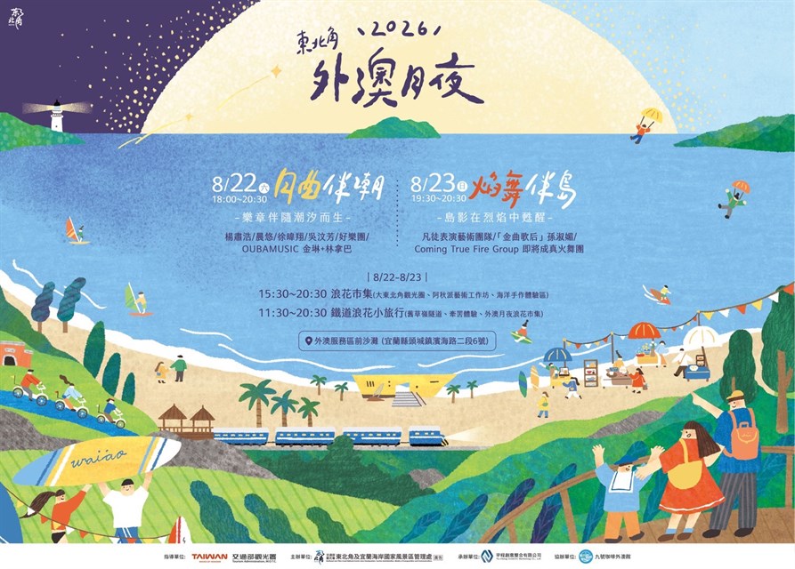 東北角外澳月夜盛大來襲 吸引無數夏日愛好者