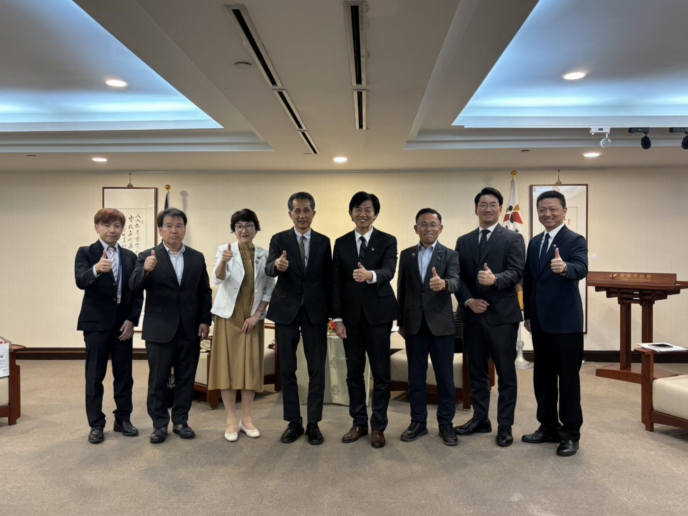 日本笠間市山口伸樹市長率團蒞府拜會 盼擴展多元領域交流