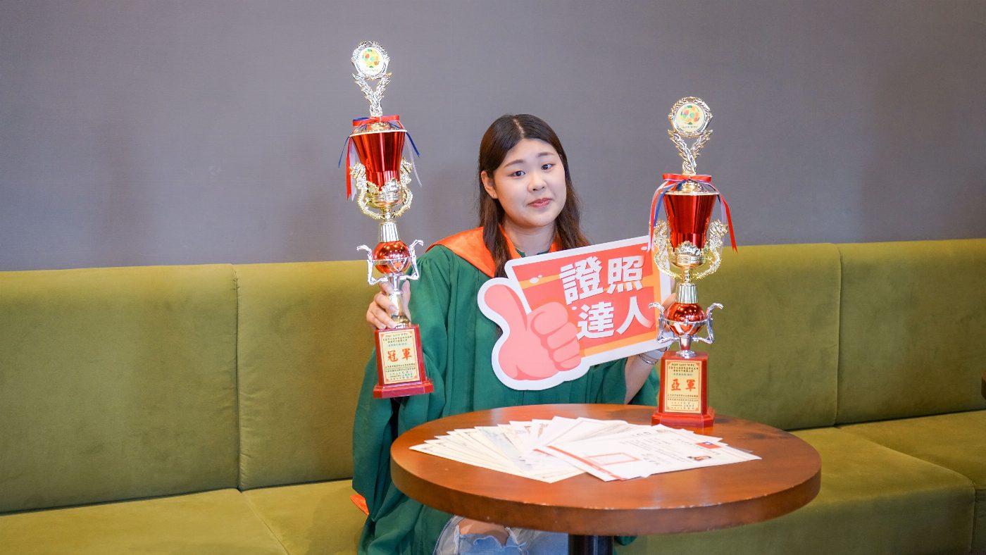 崑大港生林曉晴斬獲21張證照 跨域深耕錄取成大環工博士班