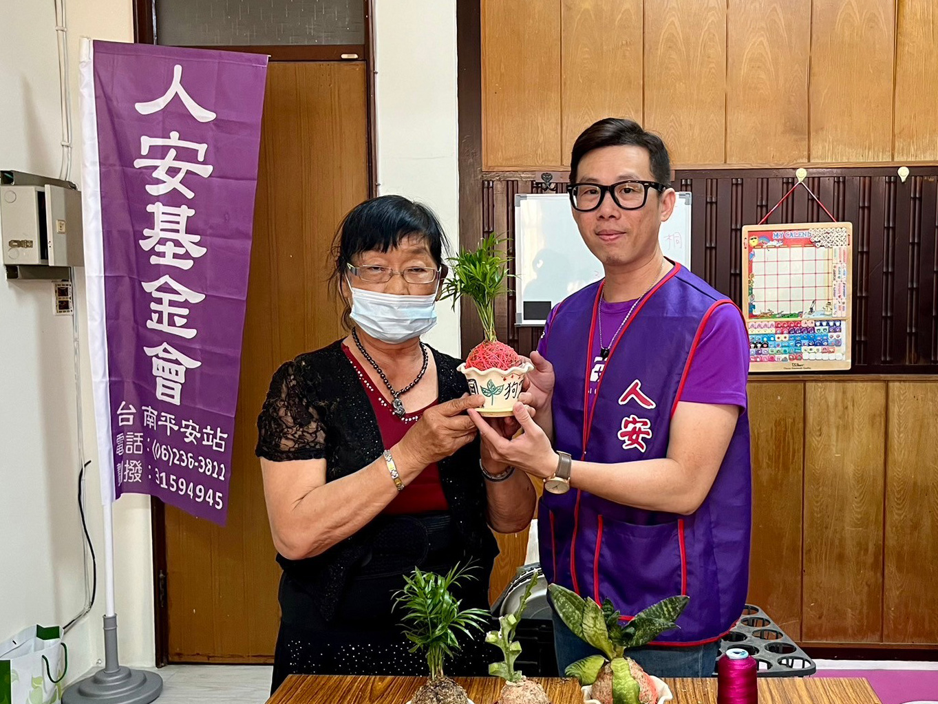 人安台南站辦園藝課程 療癒寒士心靈
