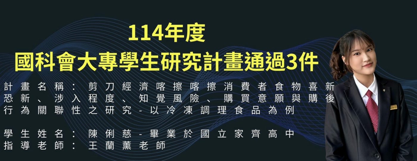 國科會計畫三連捷、全國賽再奪獎　南應旅館系學生展現跨域新世代實力