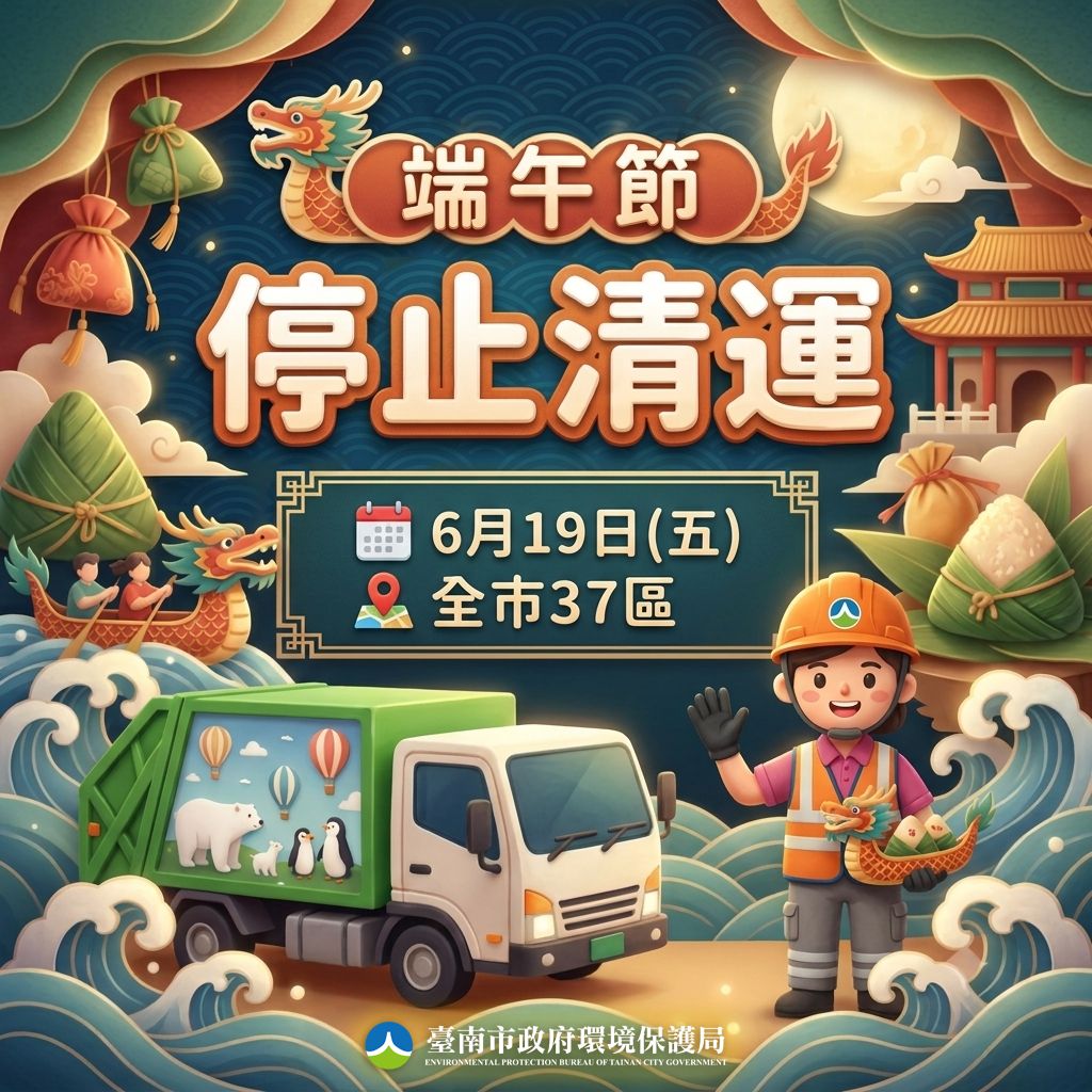 南市端午節停收垃圾  20日正常清運