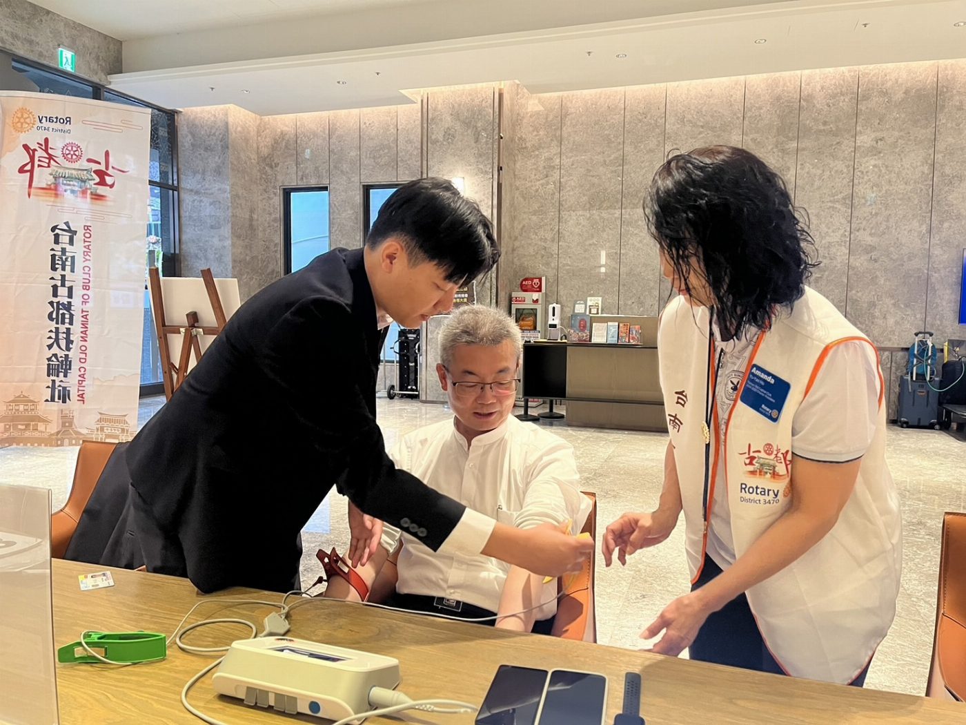 禧榕軒大飯店X古都扶輪社X赤嵌朋派商圈發展協會  免費AI中風預防檢測、肺癌篩檢  早期預防，為健康把關
