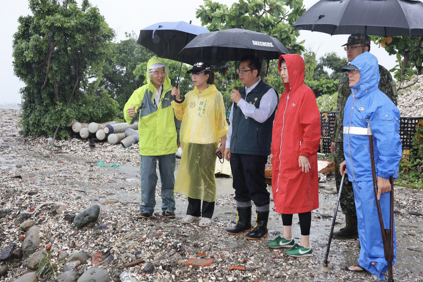 米克拉颱風挾豪雨襲台南 黃偉哲勘查蘆竹溝抽水站 肯定治水建設發揮成效