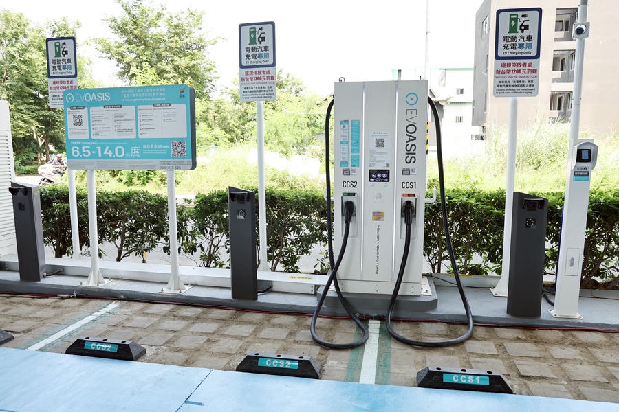 南市首批快充站6處充電格正式上線黃偉哲歡迎電動車主多加利用
